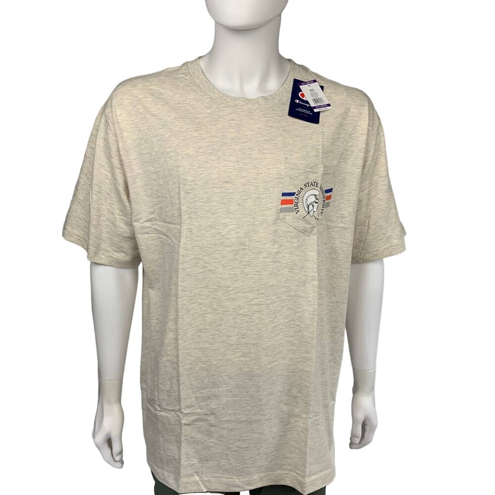 Champion Virginia State University Trojans Mens Cream T-Shirt XXL